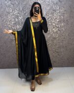 Kolam Anarkali with Dupatta - 2 Colours - Image 6