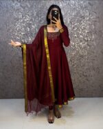 Kolam Anarkali with Dupatta - 2 Colours