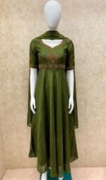 Kolam Georgette Anarkali with Dupatta - 3 Colours - Image 4