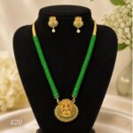 Temple Style Lakshmi Jewellery Set - 2 Colours - Image 2