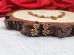 Green and Pink AD Stone Neckpiece Set - Image 2