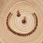 Maroon Colour Neckpiece Set