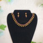 Gold & Green Stones Necklace Set