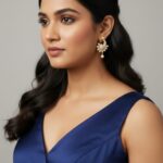 Peacock Earring with Pearl Drop