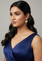 Peacock Earring with Pearl Drop