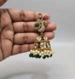 Kundan Jumkha - Green - Image 2