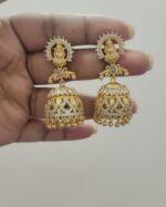 Gold Jumkha with White Stones - Image 2