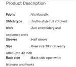 Jodha Style Blouse - 8 Colours - Image 2